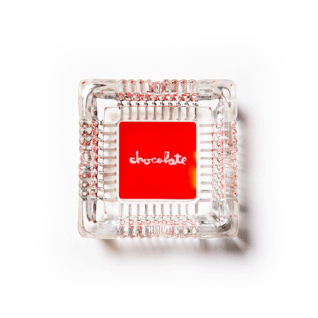 Silver and Red Square Logo - Chocolate Skateboards Red Square Ashtray