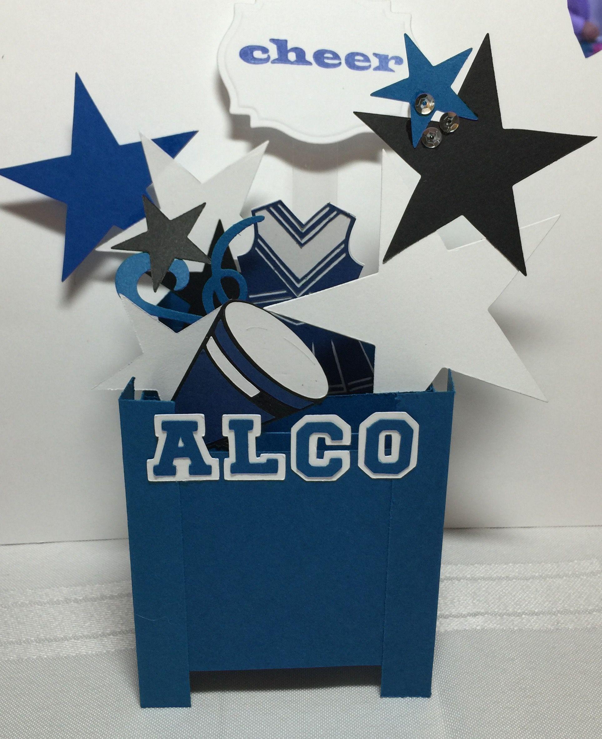 White Planters Logo - Allegany High School planter box-spirit flair-blue and white | My ...