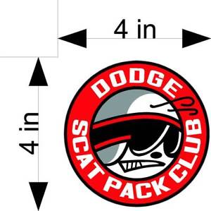 Car and Truck Club Logo - DODGE SCAT PACK CLUB Car & Truck Vehicle Decals Stickers