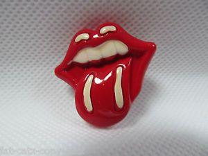 Red Lip and Toungue Logo - RETRO THE ROLLING STONES RED LIPS & TONGUE LOGO BADGES PINS GIFT ...