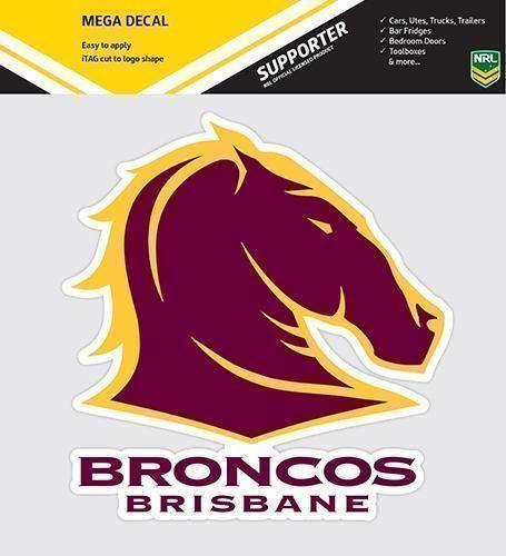 Car and Truck Club Logo - Brisbane Broncos NRL Club Logo Large Pre Cut Car Spot Sticker Decal