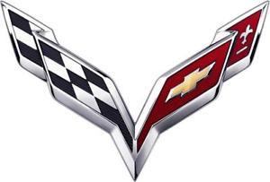 C7 Corvette Logo - C7 Corvette Emblem Art Large Wall Graphic Decal Sticker Man Cave ...