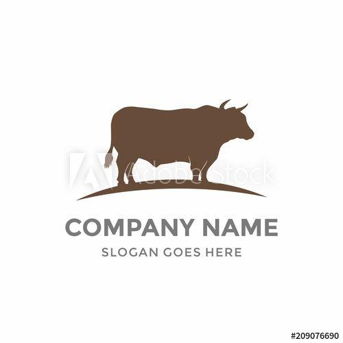 Cow Food Logo - Cow Food Milk Beef Steak Bull Silhouette Land Garden Organic Green ...