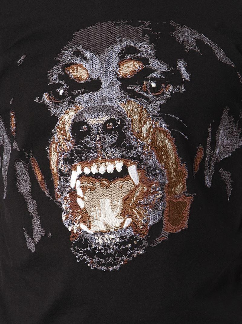 Givenchy Rottweiler Logo - Givenchy Rottweiler Embroidered T-Shirt in Black for Men - Lyst