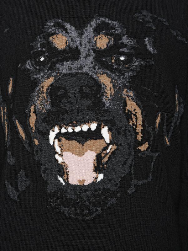 Givenchy Rottweiler Logo - Lyst - Givenchy Rottweiler Wool Sweater in Black for Men