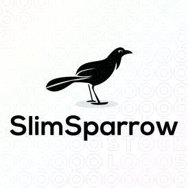 Black Sparrow Logo - Logo Design of a black sparrow, or a black crow For Sale On ...