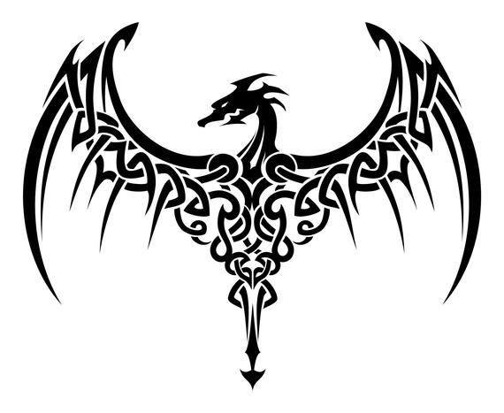 Tribal Animal Logo - Celtic dragon Dragon Symbol Irish
