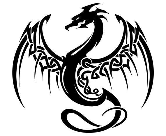 Tribal Animal Logo - Celtic dragon Dragon Symbol Irish | Etsy