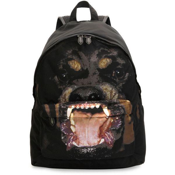 Givenchy Rottweiler Logo - Givenchy Rottweiler Nylon Backpack ($345) ❤ liked on Polyvore