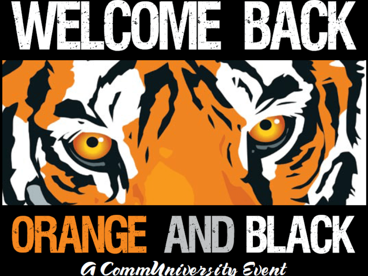 Orange and Black Tiger Logo - ISU CommUniversity - Welcome Back Orange and Black