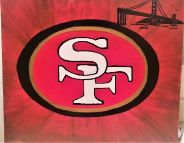 49ers Football Logo - San Francisco 49ers NFL Football Team Logo Painting