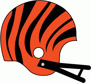 Orange and Black Tiger Logo - NFL Cincinnati Bengals Primary Logo (1981) helmet, black