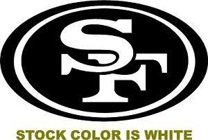 49ers Football Logo - SF 49ers OVAL Logo Decal vinyl sticker san francisco football car ...