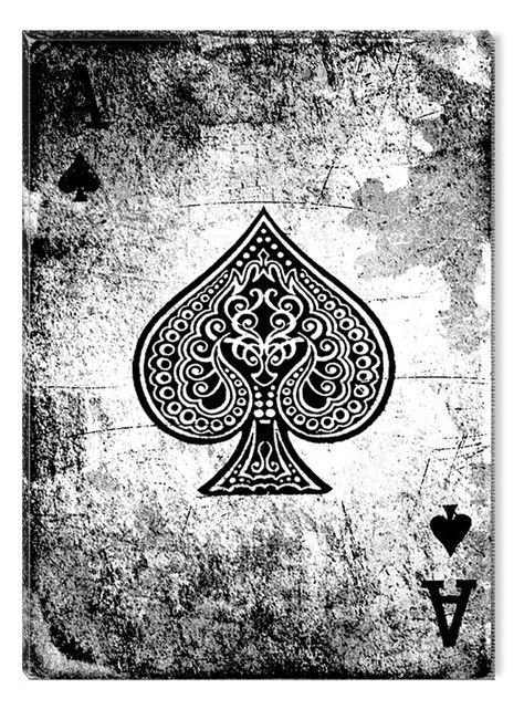 Ace of Spades White Star Logo - Lucky Poker Ace of Spades Canvas Wall Art, 5 Stars Gift Startonight ...