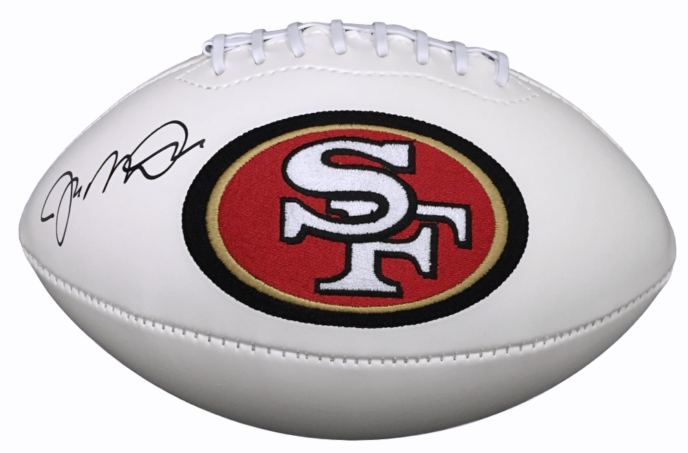 49ers Football Logo - Joe Montana Signed San Francisco 49ers Logo Football JSA