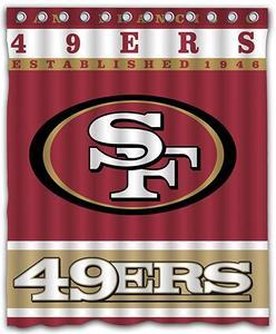 49ers Football Logo - NFL 49ERS Football Team Logo Shower Curtain | GoJeek