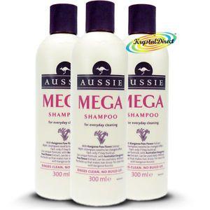 Kangaroo Shampoo Logo - 3x Aussie Mega Shampoo 300ml For Everyday Cleaning With Kangaroo Paw ...