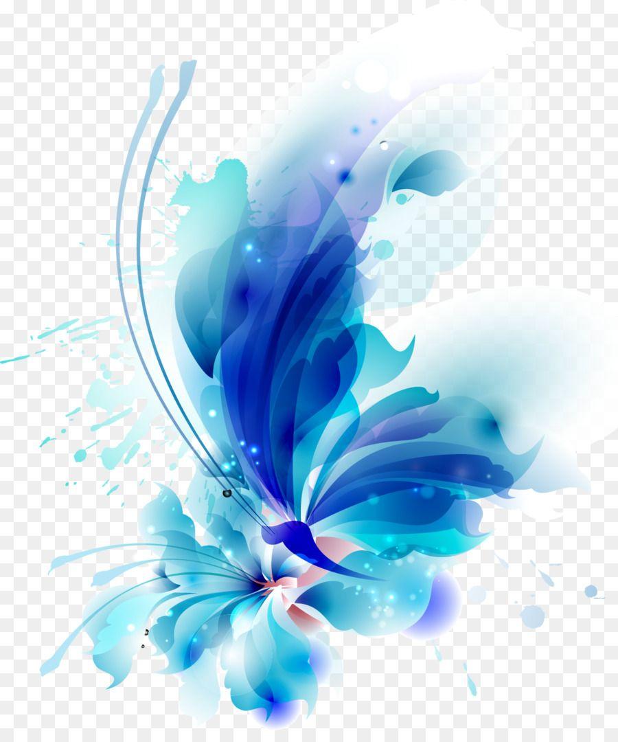 Dream Flower Logo - Butterfly Flower Blue - Blue Dream Flower png download - 1171*1383 ...