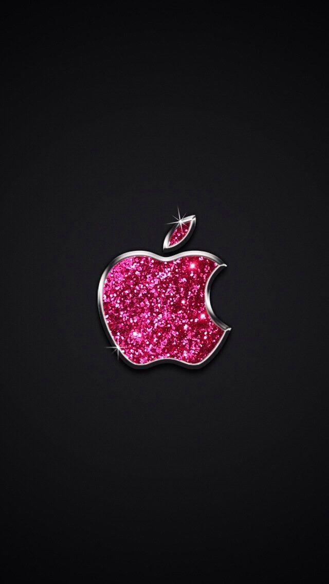Pink Glitter Logo - sparkle pink apple logo wallpaper. Simply Beautiful. Apple