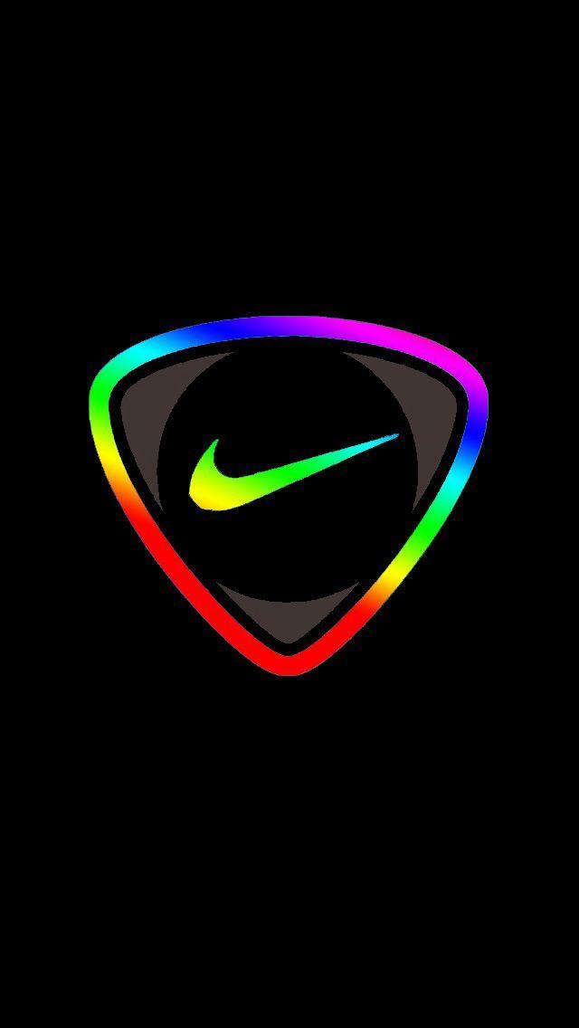 Colorful Nike Logo - Like the colors. Cute back round. Nike wallpaper, Nike
