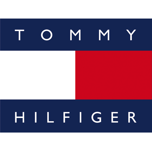 Two Red Rectangles Logo - Tommy Hilfiger Logo Design History and Evolution | LogoRealm.com