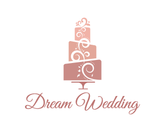 Dream Flower Logo - Dream Wedding Cake Bakery Designed