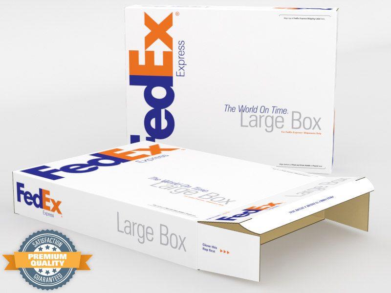FedEx Box Logo - 3d model large fedex box