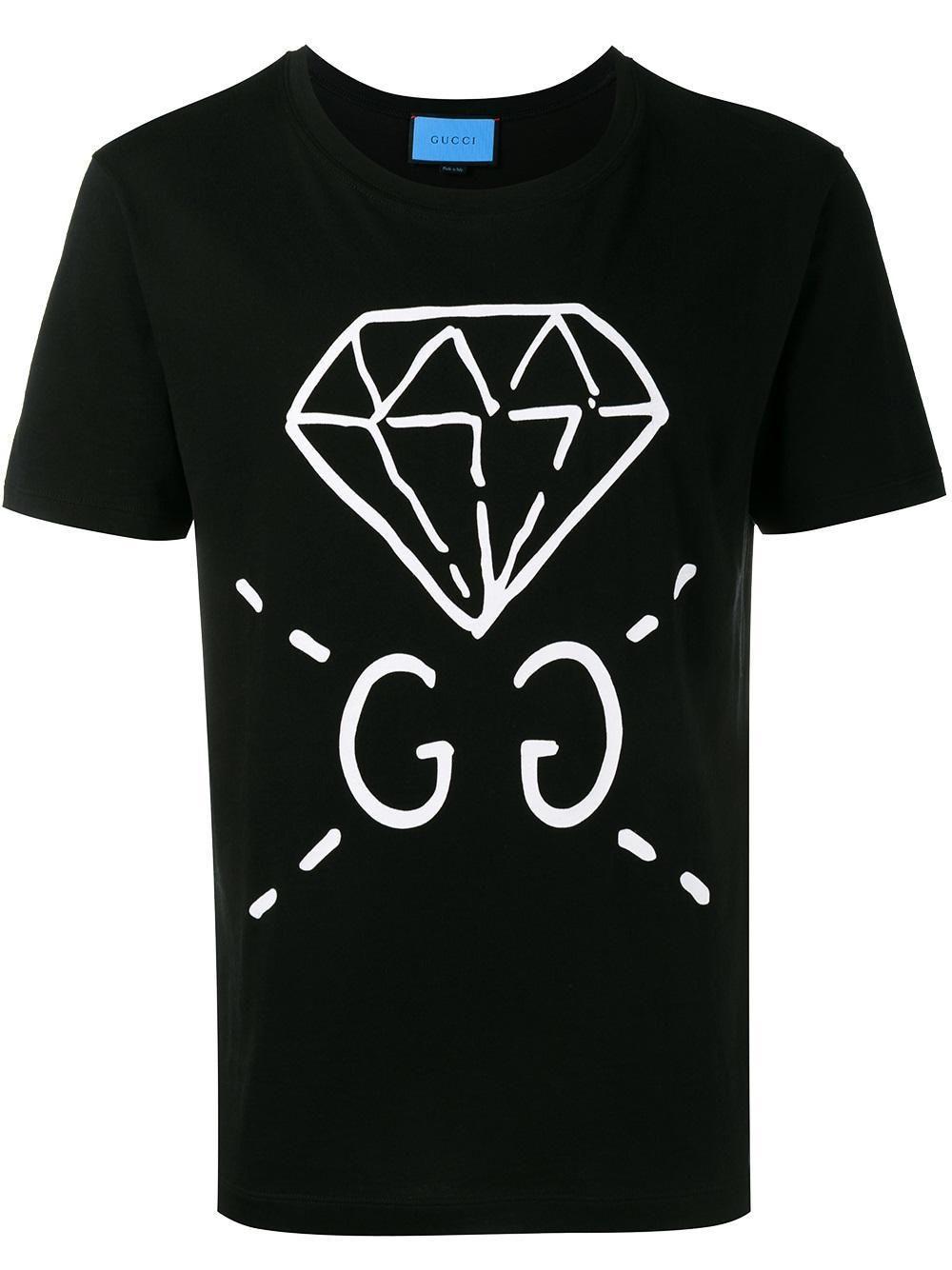 Gucci Diamond Logo - Gucci Diamond Print T-shirt in Black for Men - Lyst