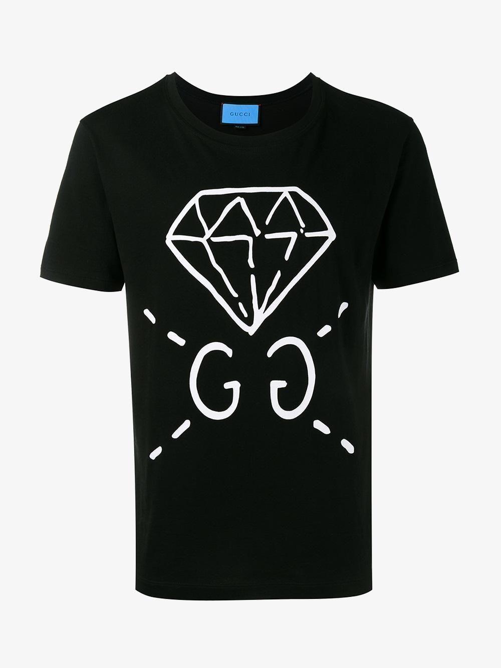 Gucci Diamond Logo - Gucci Diamond Print T Shirt In Black For Men