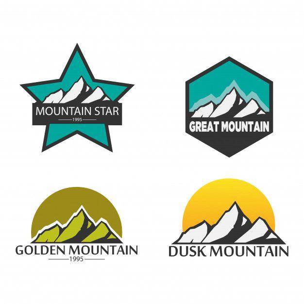 Golden Mountain Logo - Mountain logo collection Vector