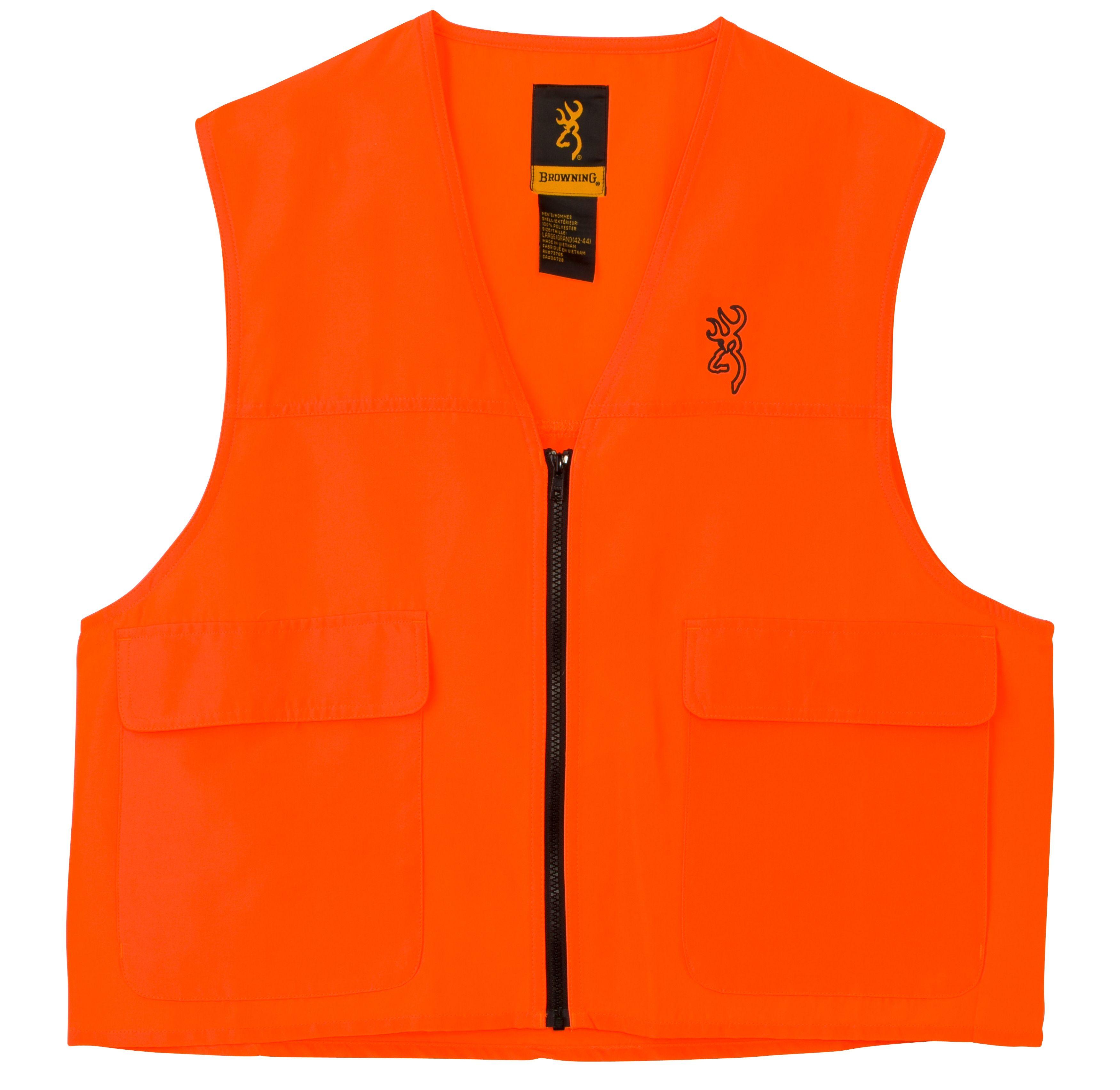 Large Orange Browning Logo - Browning Safety Blaze Overlay Hunting Vest-Blaze Orange-Large ...
