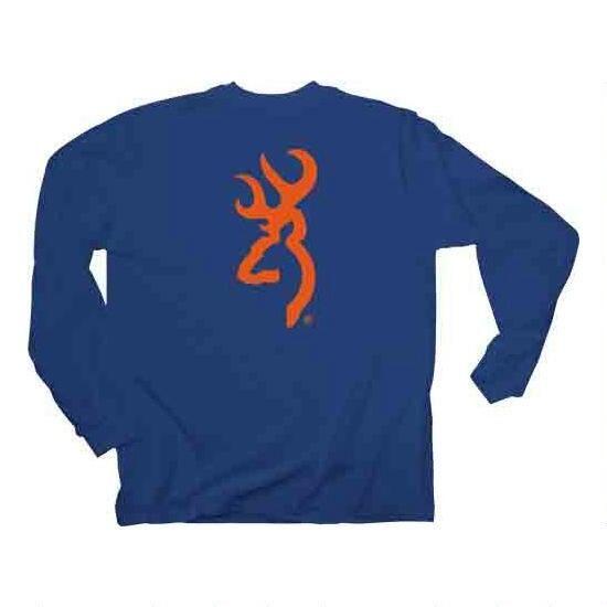 Large Orange Browning Logo - Browning Gear Men's Buckmark Long Sleeve T-Shirt Large Royal Blue ...