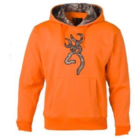 Large Orange Browning Logo - Browning - Browning Hoodie With Rtx Buckmark Blaze Orange Large ...
