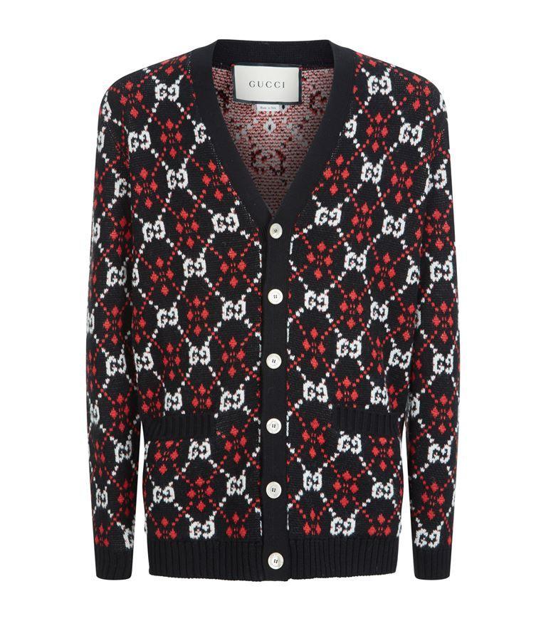 Gucci Diamond Logo - Gucci GG Logo Diamond Cardigan | Harrods.com