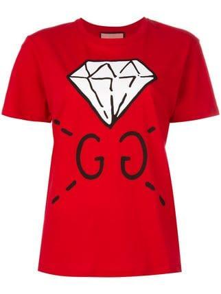 Gucci Diamond Logo - Gucci Diamond Print Logo T-shirt - Farfetch