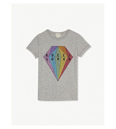 Gucci Diamond Logo - GUCCI - Diamond logo cotton T-shirt 4-12 years | Selfridges.com