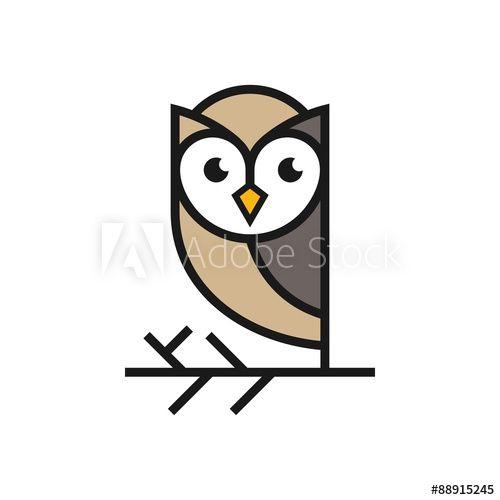 Owls Cartoon Logo - Paintings on glass Owls cartoon