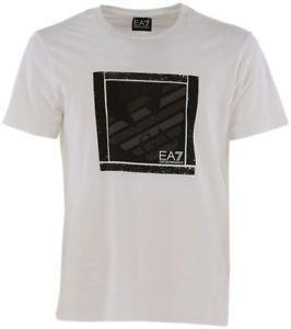 White and Blue Ir Logo - EA7 Emporio Armani Mens Logo T-Shirt 100% Genuine Royal Blue or ...