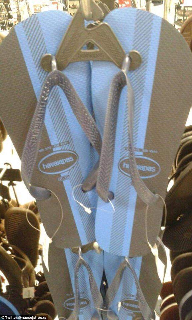 White and Blue Ir Logo - Not again! Are these flip flops blue and gold or white and gold ...