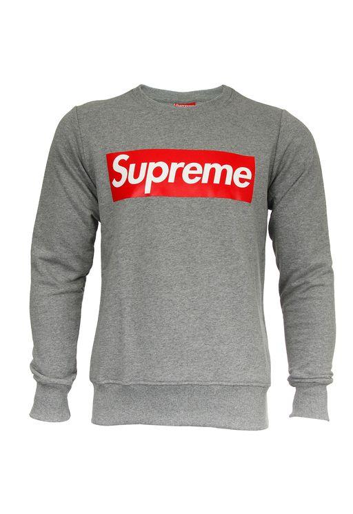 Supreme Big Logo - Supreme Europe Sweater Big Logo 04 gray S, 74,90 €