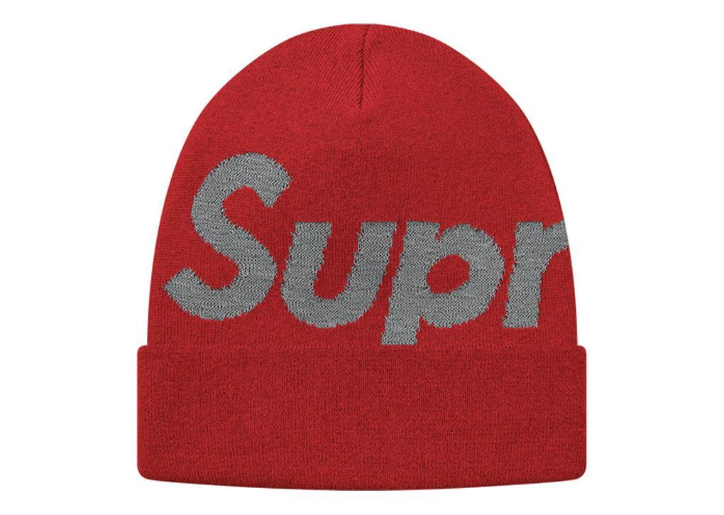 Supreme Big Logo - Supreme Big Logo Beanie (FW18) Red