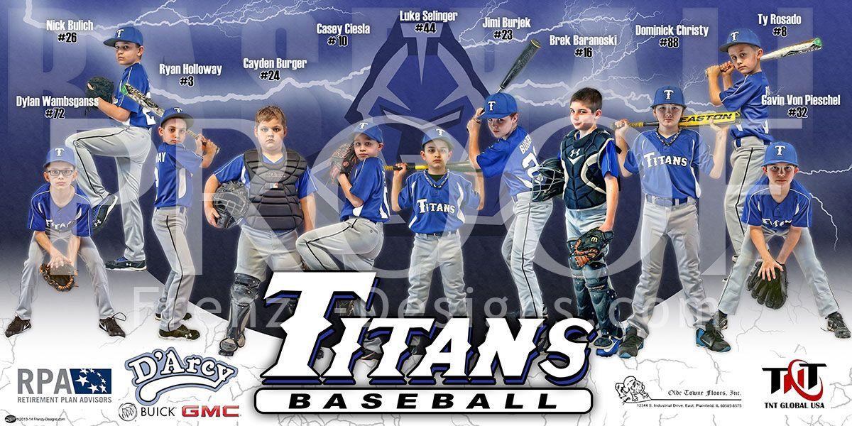 Titans Baseball Logo - Custom Baseball Team Banner