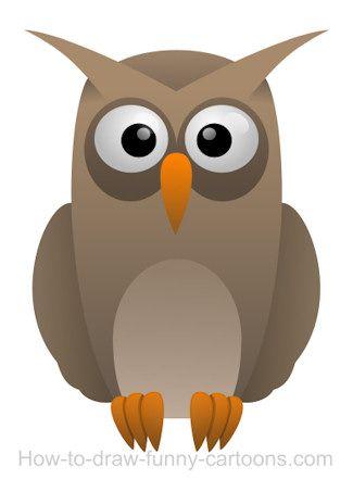 Owls Cartoon Logo - Drawing an owl cartoon