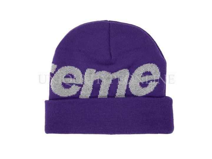 Supreme Big Logo - Supreme Big Logo Beanie FW18 Bright Purple – UniqueHype