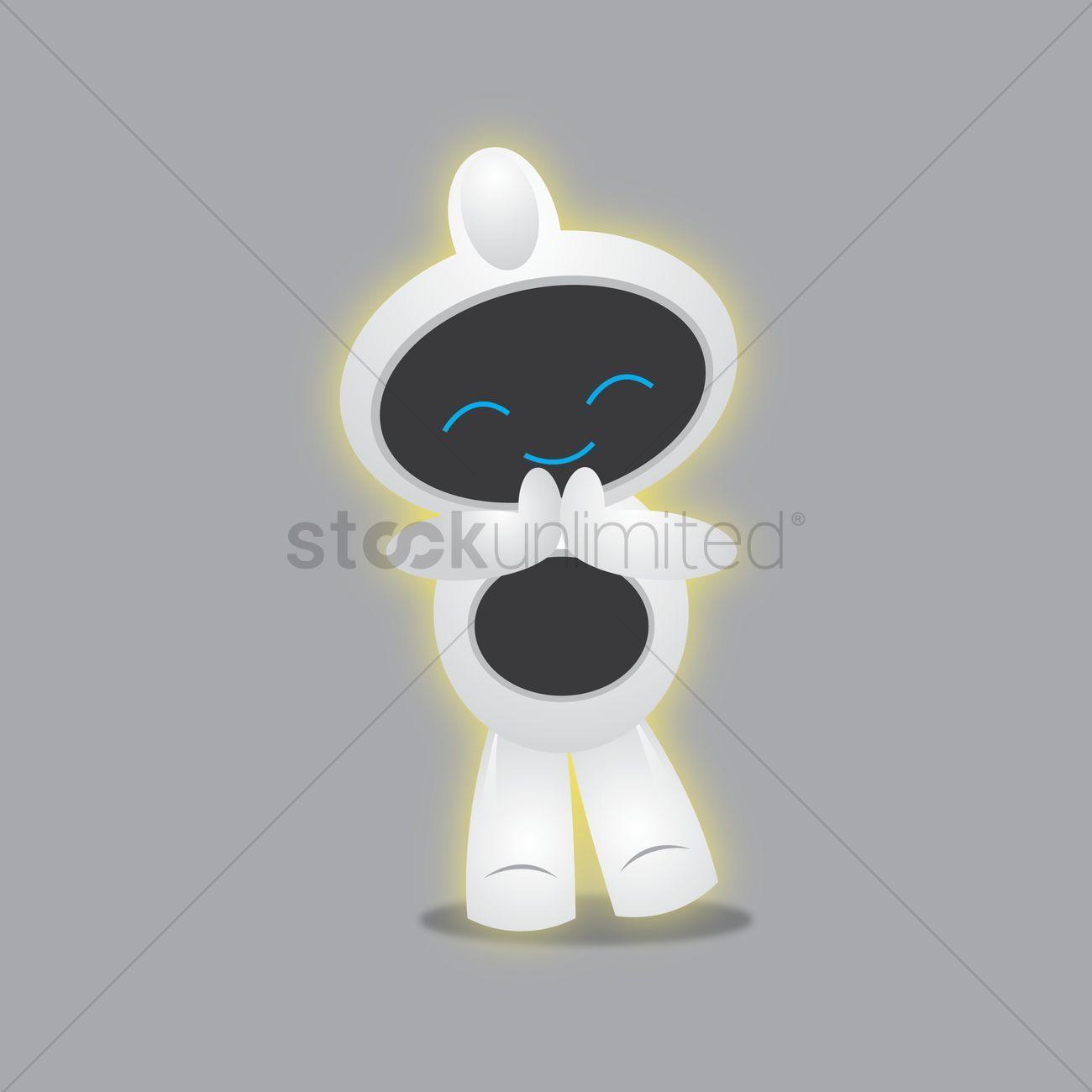 Smiling Robot Logo - Smiling robot Vector Image - 1424178 | StockUnlimited