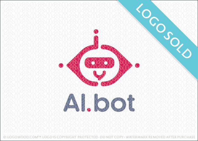 Smiling Robot Logo - Readymade Logos for Sale AI Bot | Readymade Logos for Sale