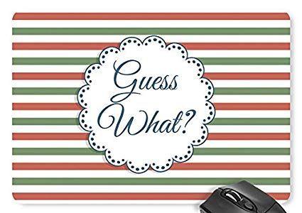 Guess Red Green White Logo - Amazon.com : Mouse Mat Guess What? - Red Green White Stripe Mouse ...