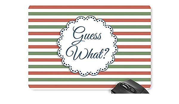 Guess Red Green White Logo - Amazon.com : Mouse Mat Guess What? Green White Stripe Mouse