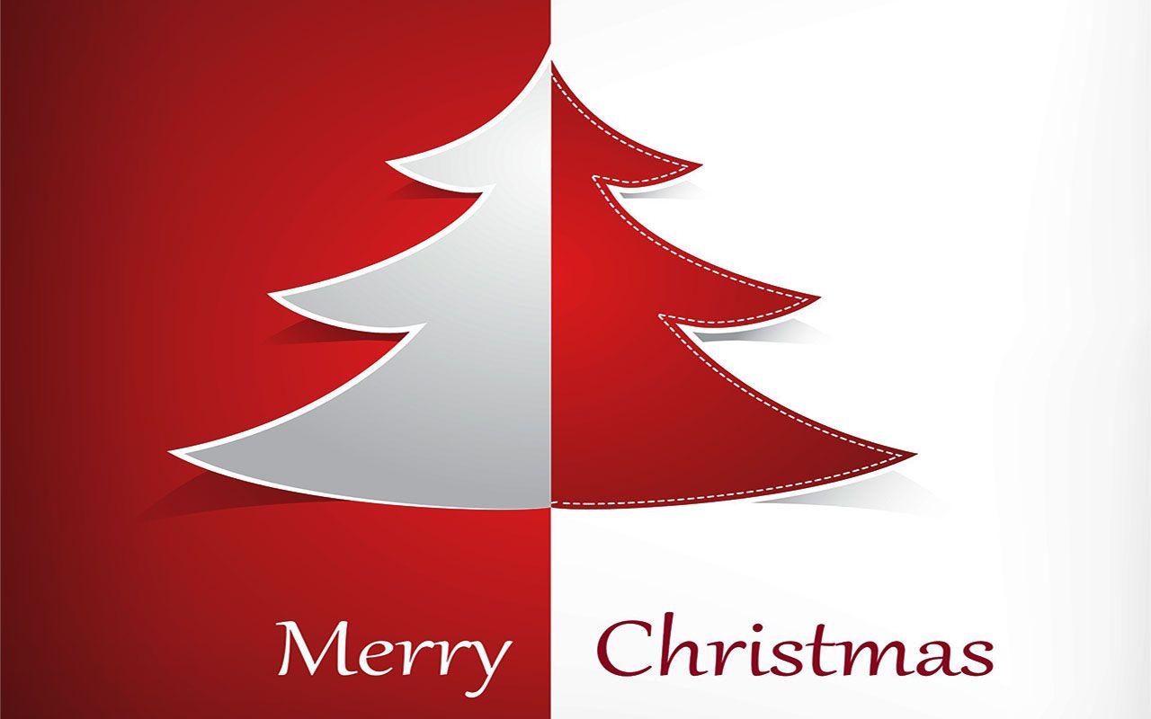 Red and White Tree Logo - Free Christmas Background Images - Clipart - Backgrounds
