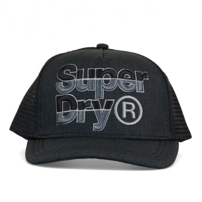 Mega Cap Logo - Superdry Mens Mega Logo Cap (Black) - Hats & Gloves from Loofes UK